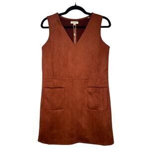 Maxstudio - Brown V-Neck Short Dress - New with Tags